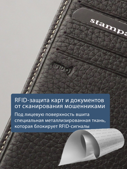 608 R - Портмоне вертикальное 5в1 с RFID защитой