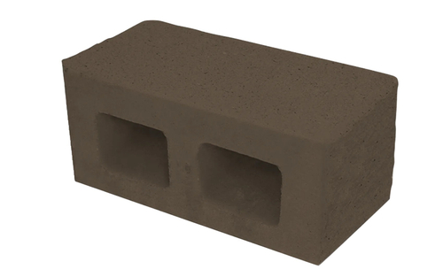 Блок колотый угловой 390х190х188 мм коричневый