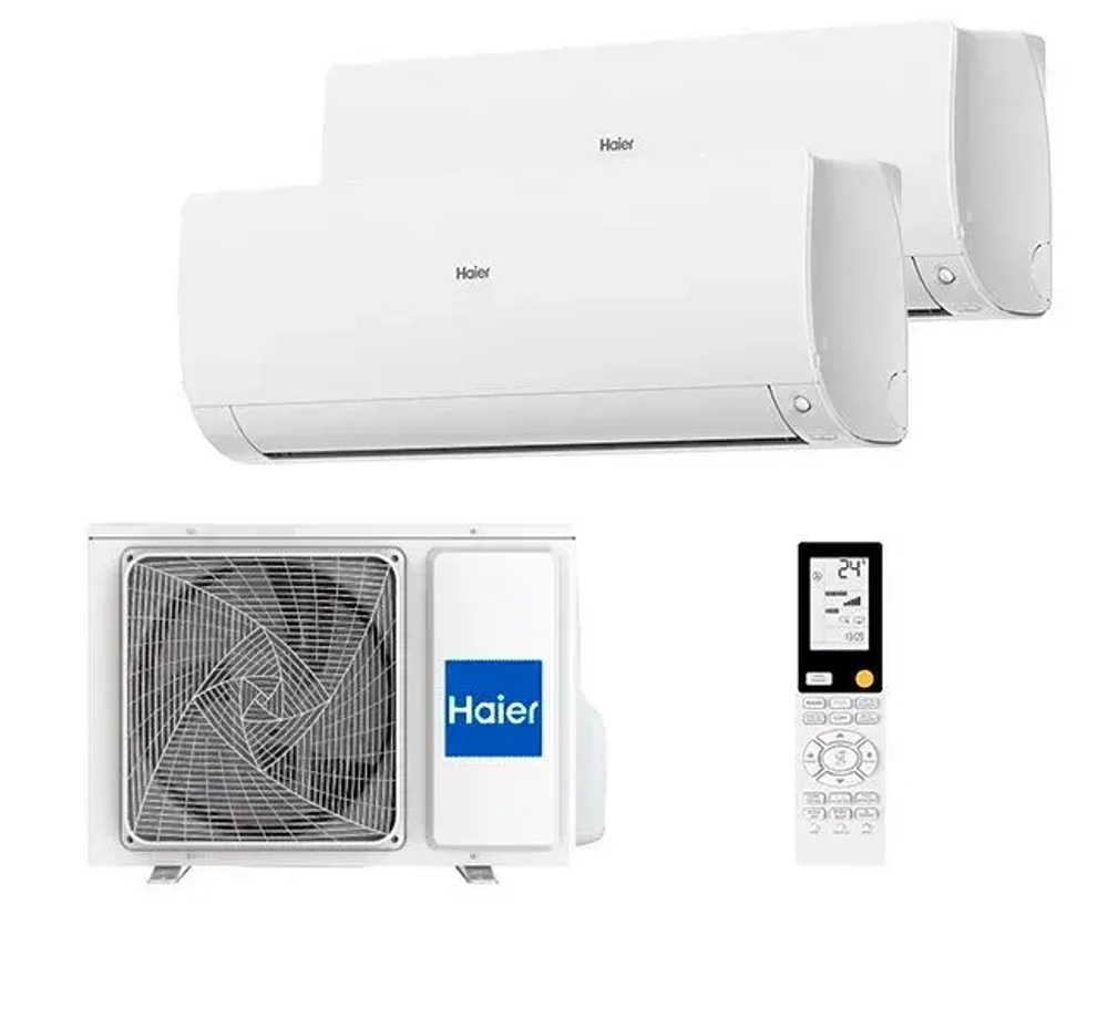 Мульти сплит-система Haier на 2 комнаты (30+30 кв.м.) FLEXIS White