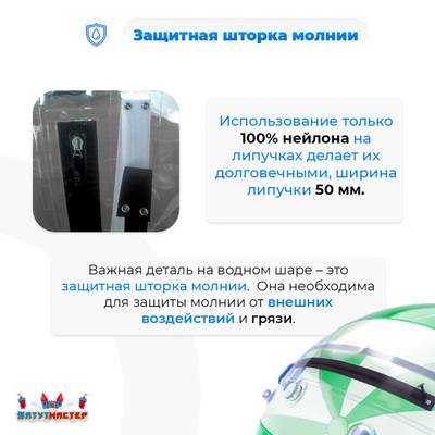 Аттракцион Водный шар ПВХ «Футбольный мяч Зеленый», 2*2*2 м