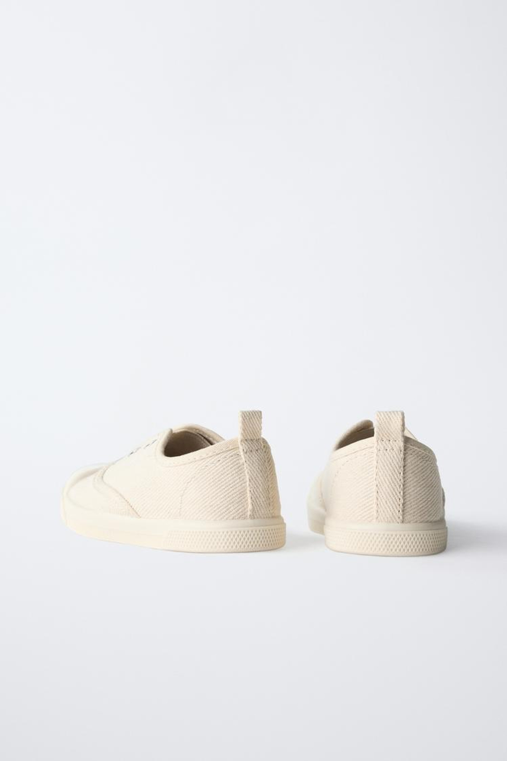 ZARA КЕДЫ ИЗ ХЛОПКА, ЭКРЮ