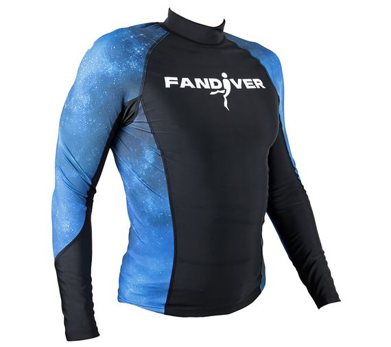 Гидрофутболка-рашгард FanDiver Galaxy мужская синий/черный