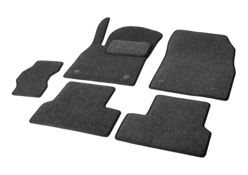 Коврики текстильные в салон автомобиля AutoFlex Business для Chevrolet Cruze I поколение 2009-2015, 5 частей, графит, с крепежом, 5130301