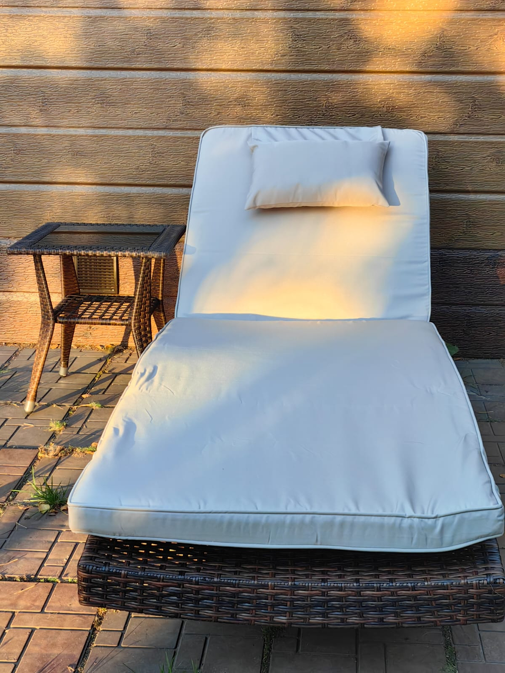 Комплект мебели из искусственного ротанга МАРА “MARA” Шоколад, шезлонг и столик