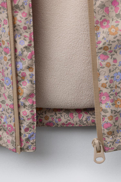 ZARA ПРОРЕЗИНЕННЫЙ ДОЖДЕВИК С ПРИНТОМ WATER RESISTANT, БЛЕДНО-РОЗОВЫЙ