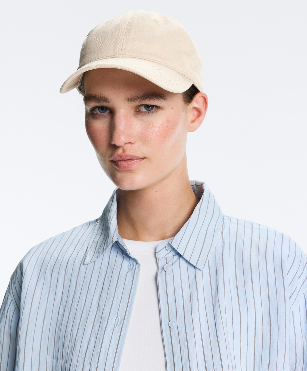 OYSHO Кепка из 100%-го хлопка с эффектом выгорания, светло-бежевый