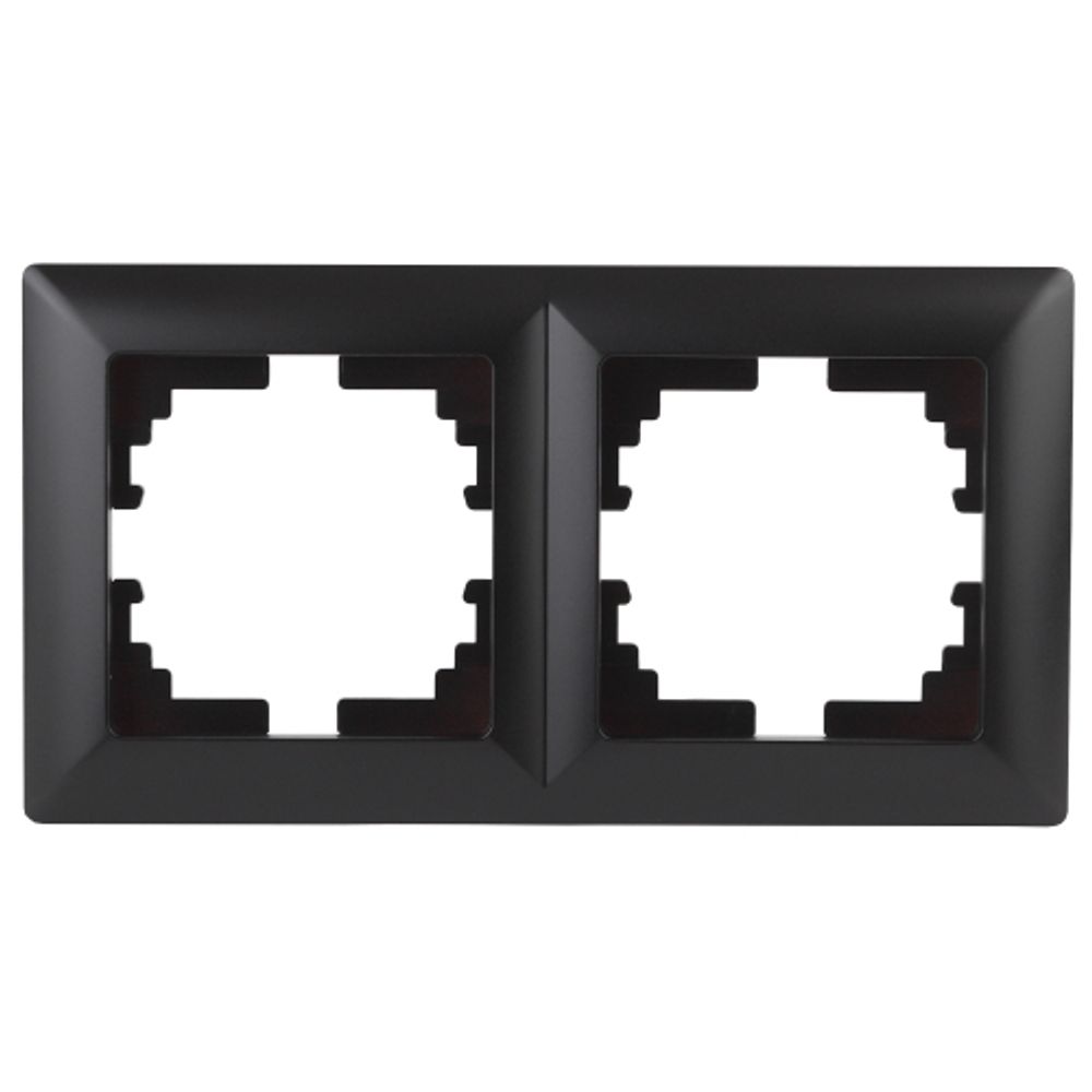 Рамка для розеток и выключателей Intro Solo 4-502-05 на 2 поста, СУ, антрацит