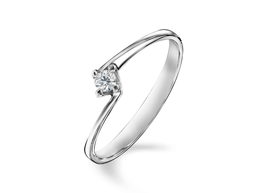 Помолвочное кольцо с бриллиантом