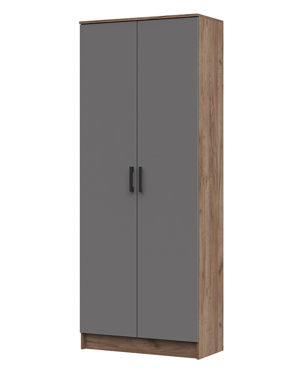 Машенька ШК 204 Шкаф с перегородкой Дуб крафт табачный / Графит серый
