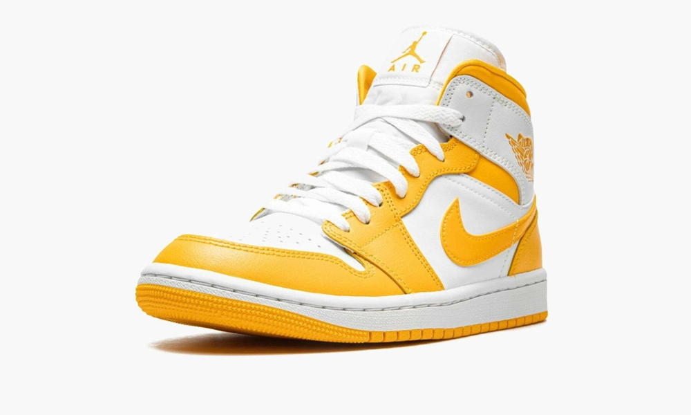 Air Jordan 1 Mid WMNS "White University Gold"