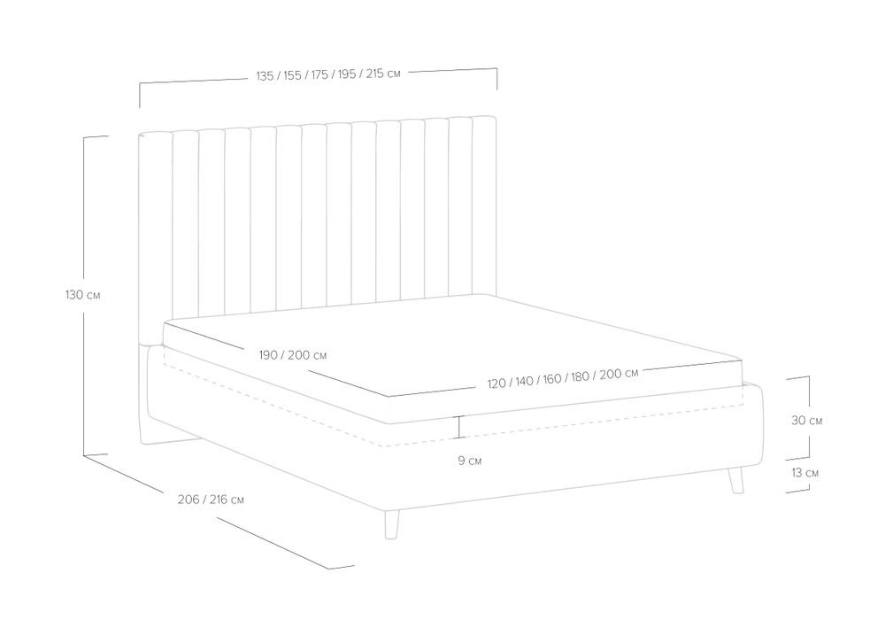 Кровать Amanda (200x190)