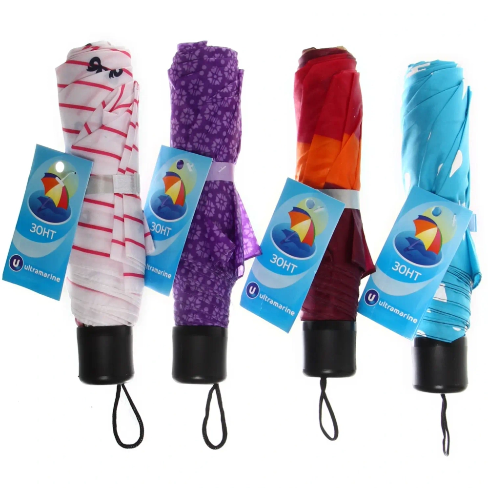 Зонт женский механический «Ассорти цветов», 8 спиц, d-105см, длина в слож. виде 24см