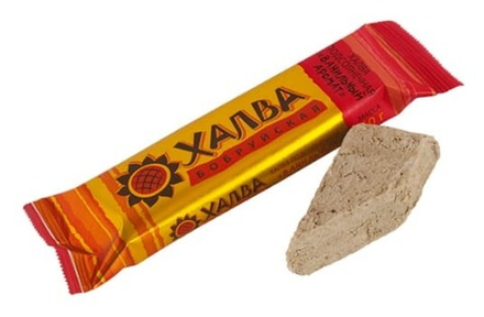 Халва "Бобруйская" Ванильный аромат 60г. Красный пищевик