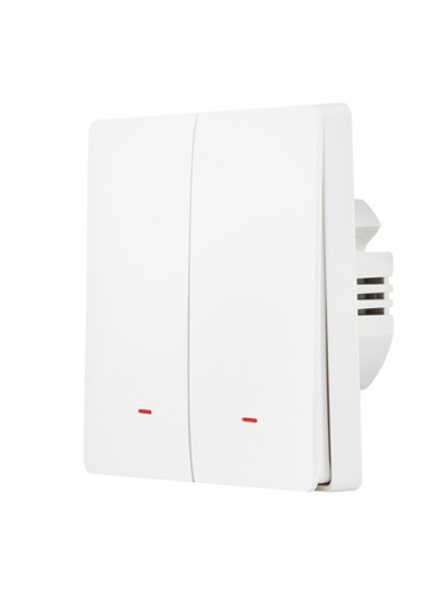 Выключатель HOMMYN настенный zigbee 2 клавиши (без нейтрали) SWZBNN02W