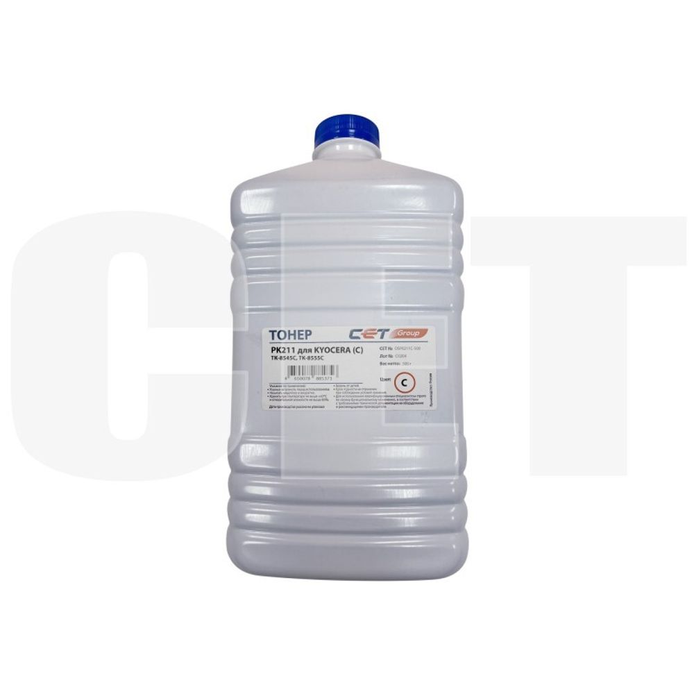 Тонер PK211 TK-8545C, TK-8555C для KYOCERA TASKalfa 5054ci/6054ci (Japan) Cyan, 500гр, OSP0211C-500