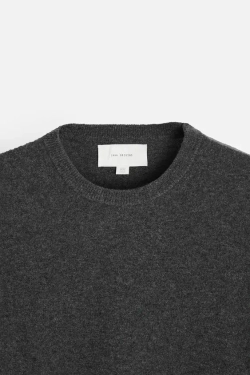 ZARA СВИТЕР ИЗ 100% КАШЕМИРА, СЕРЫЙ С МЕЛАНЖЕВЫМ ЭФФЕКТОМ