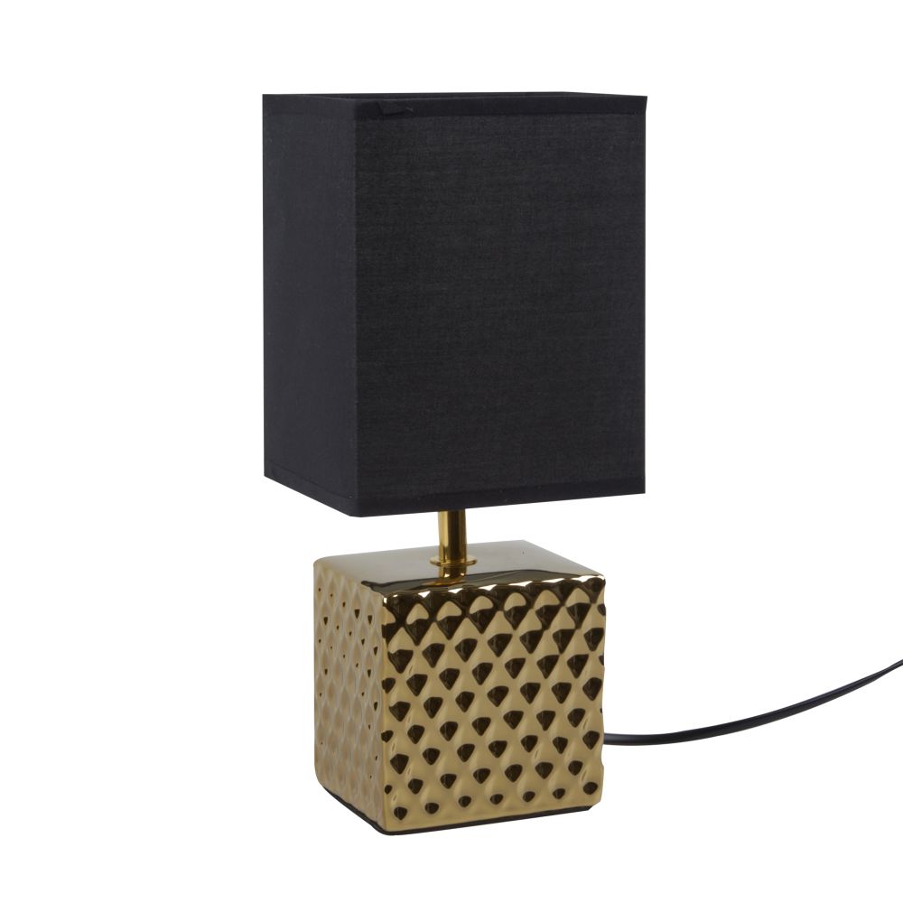 UML-B306 E14 GOLD-BLACK Светильник настольный декоративный под лампу Е14. 40W. Механический выключатель. Золотой-Черный. ТМ Uniel