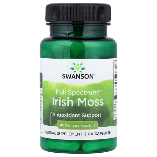 Swanson, ирландский мох Full Spectrum®, 400 мг, 60 капсул