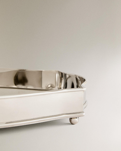 Zara Home Поднос из нержавеющей стали, цвет серебристый, 22 см