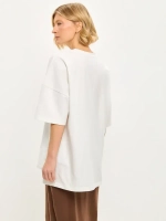 Футболка удлиненная с разрезами оверсайз