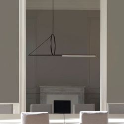 Подвесной светильник SUSPENSION CERCLE ET TRAIT – GRAPHITE SATINE L120