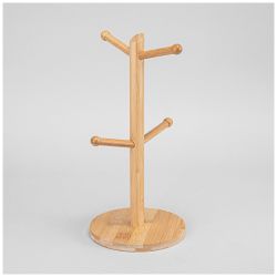 НАБОР КРУЖЕК LEFARD "GRASSES" НА ДЕРЕВ. ПОДСТАВКЕ 4 ШТ. 420 МЛ (КОР=6НАБ.)