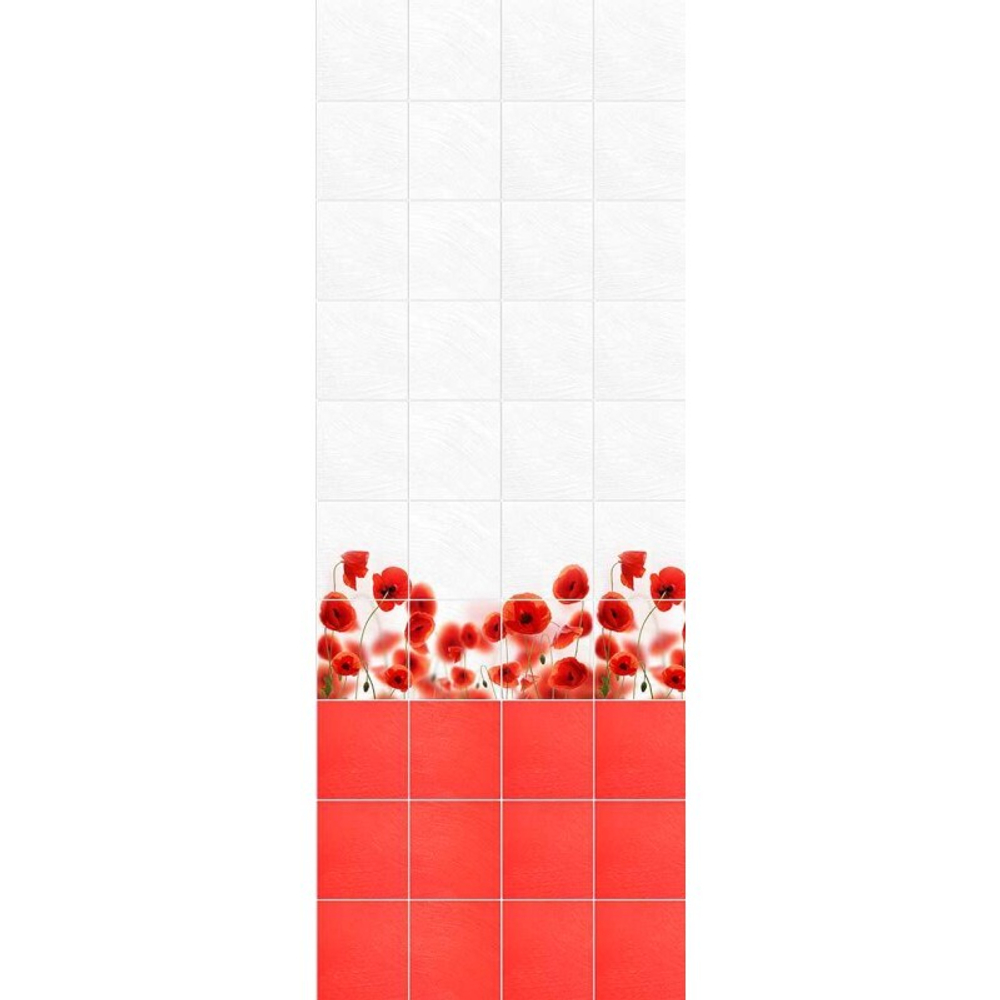 Панель ПВХ фотопечать Красный опиум 2700х250мм