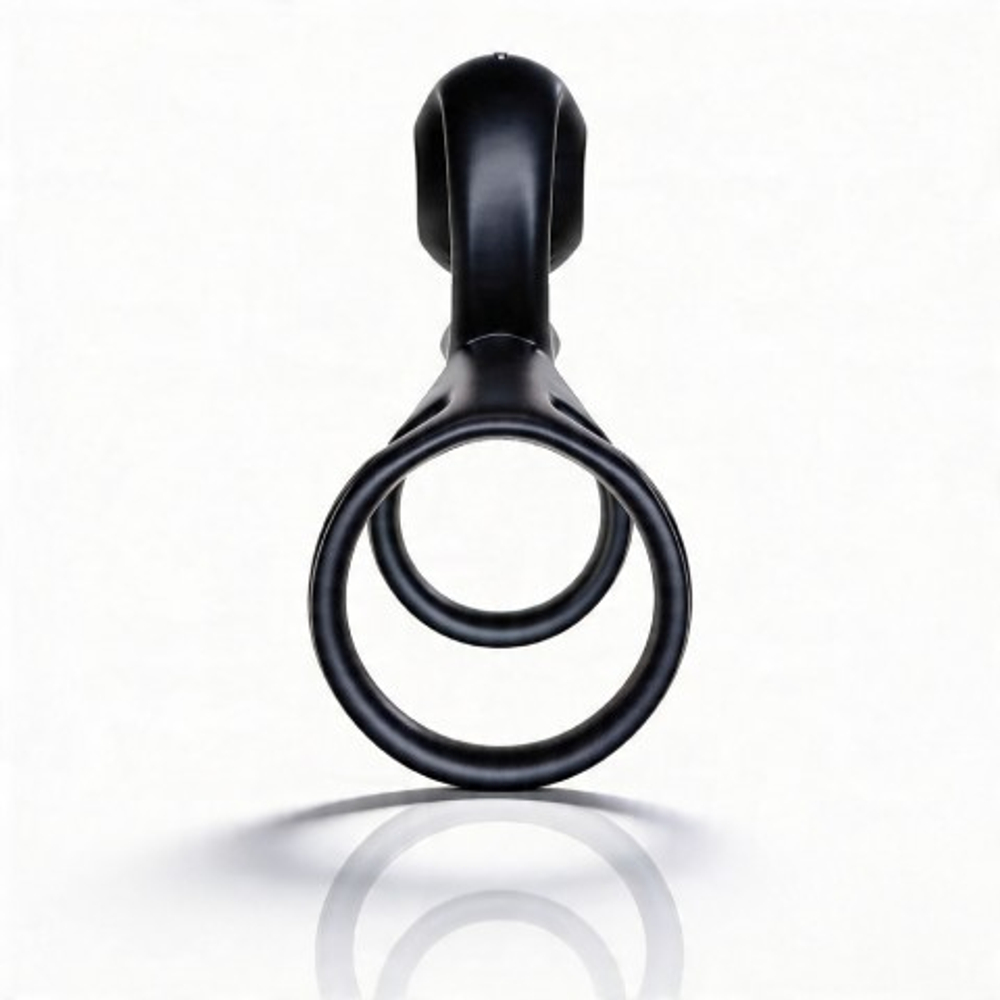 Стимулятор для пар в виде эрекционного кольца SVibe Snail JOVI черный