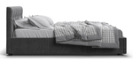 Белла Кровать+ПМ 140 Велюр Монолит серый