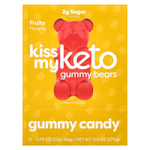 Kiss My Keto, кетогенные жевательные мишки, с фруктовым вкусом, 12 пакетиков по 23 г (0,79 унции)