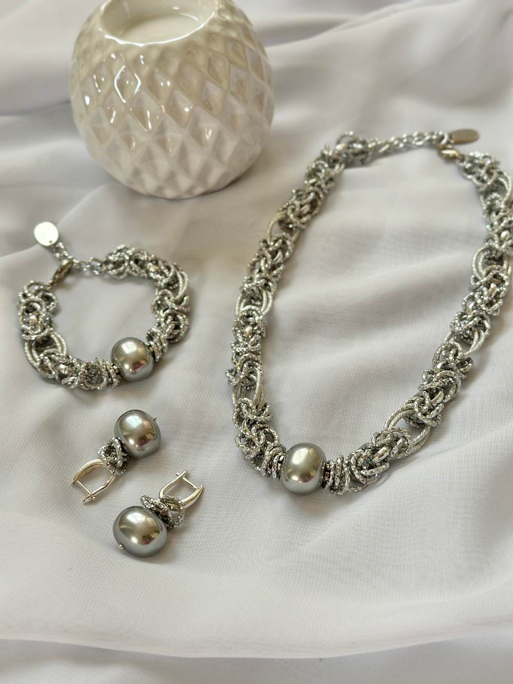 HMG 1131 S/Gray Колье Византия арт.2100