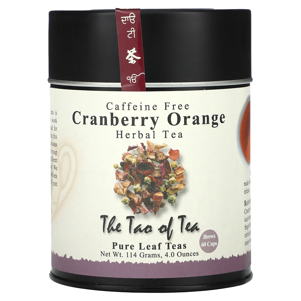 The Tao of Tea, Травяной чай с клюквой и апельсином, без кофеина, 114 г (4 унции)