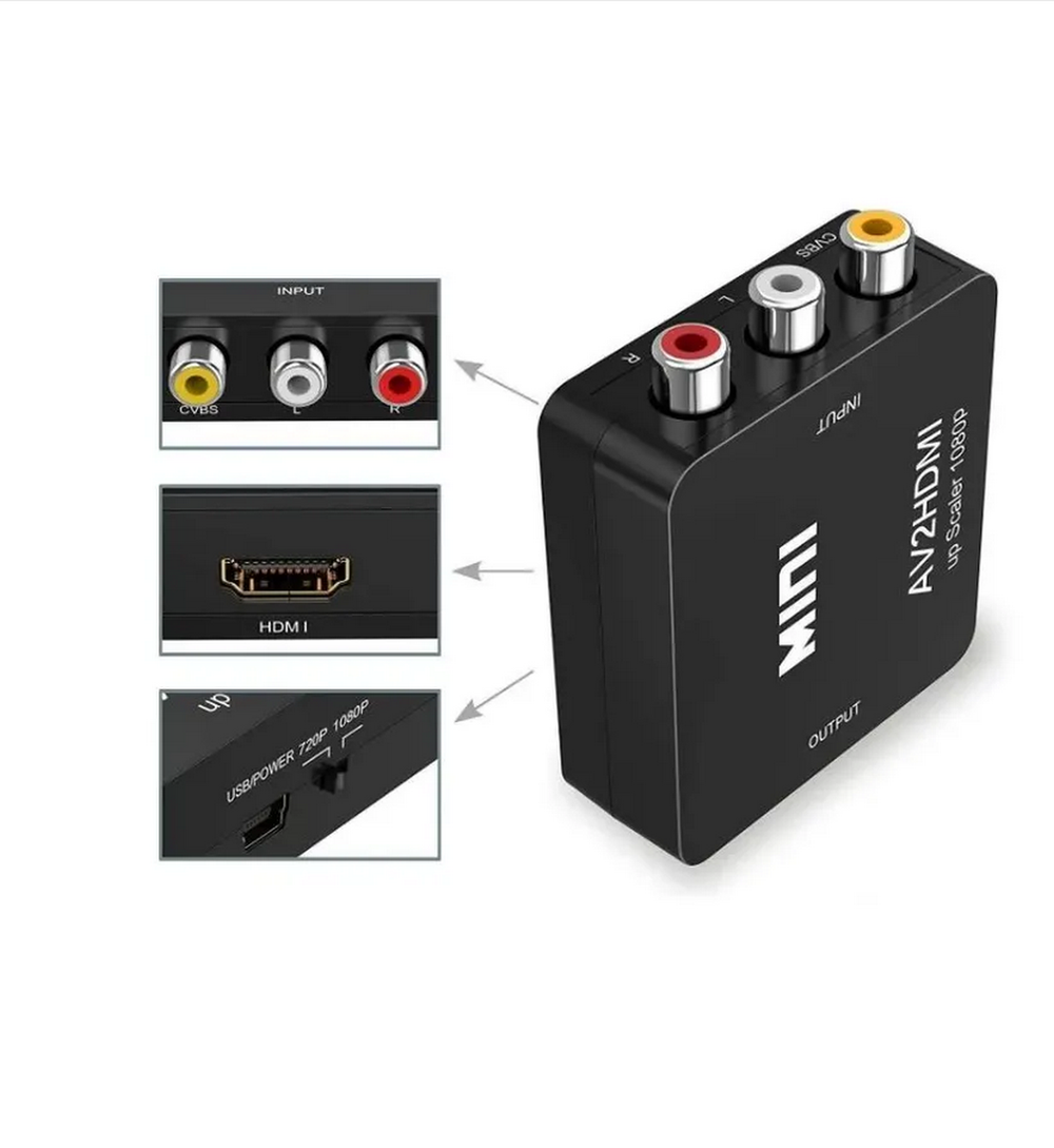 Переходник RCA (IN) x HDMI (Output) AV2HDMI RoHS