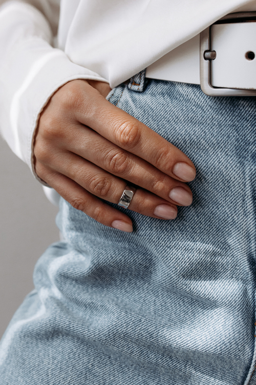 Фаланговое кольцо "Битое"