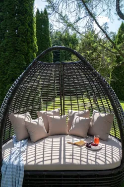 "Тенерифе" плетеная кровать, цвет бронзовый