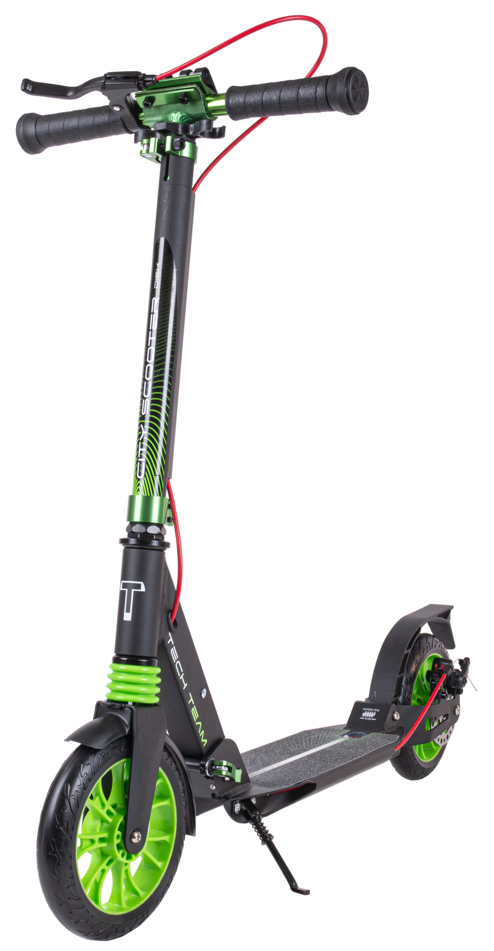 Городской самокат Tech Team City Scooter Disk Brake 2023 green