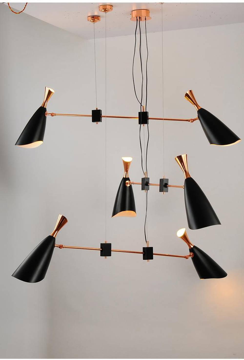 Pendant design lamp  Duke by Delightfull (6 lampshades,  White)
