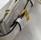 Кожаная большая сумка Prada Bonnie цвет оловянный