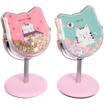 Зеркало настольное на ножке «Stylish image - Котик Айс», форма кошки, 8*14 см (картон. коробка)