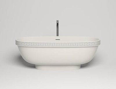 Ванна каменная отдельностоящая матовая 180х80 Salini GRECA MEANDER 103021MRF окраска по RAL