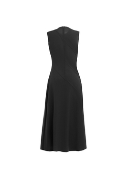 Льняное платье без рукавов черное 05-01-25 SS