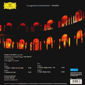 Orchestra Mozart, Claudio Abbado / Schubert: The Great C Major Symphony (2LP)