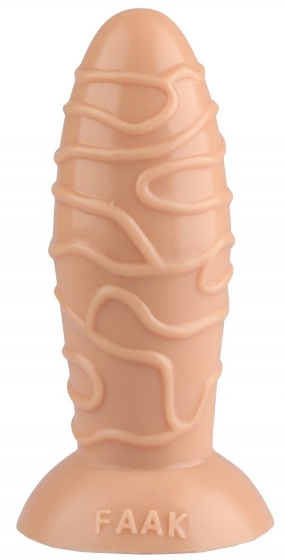 Телесная анальная втулка с венками - 17,5 см. (Цвет: телесный)