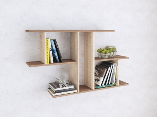 Полка навесная ПН-4 ясень шимо/дуб сонома ТЭКС