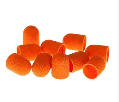 Набор колпачков Lukas  SK PODO 10 мм- оранжевый 150 грит (средняя крошка) - 10 шт