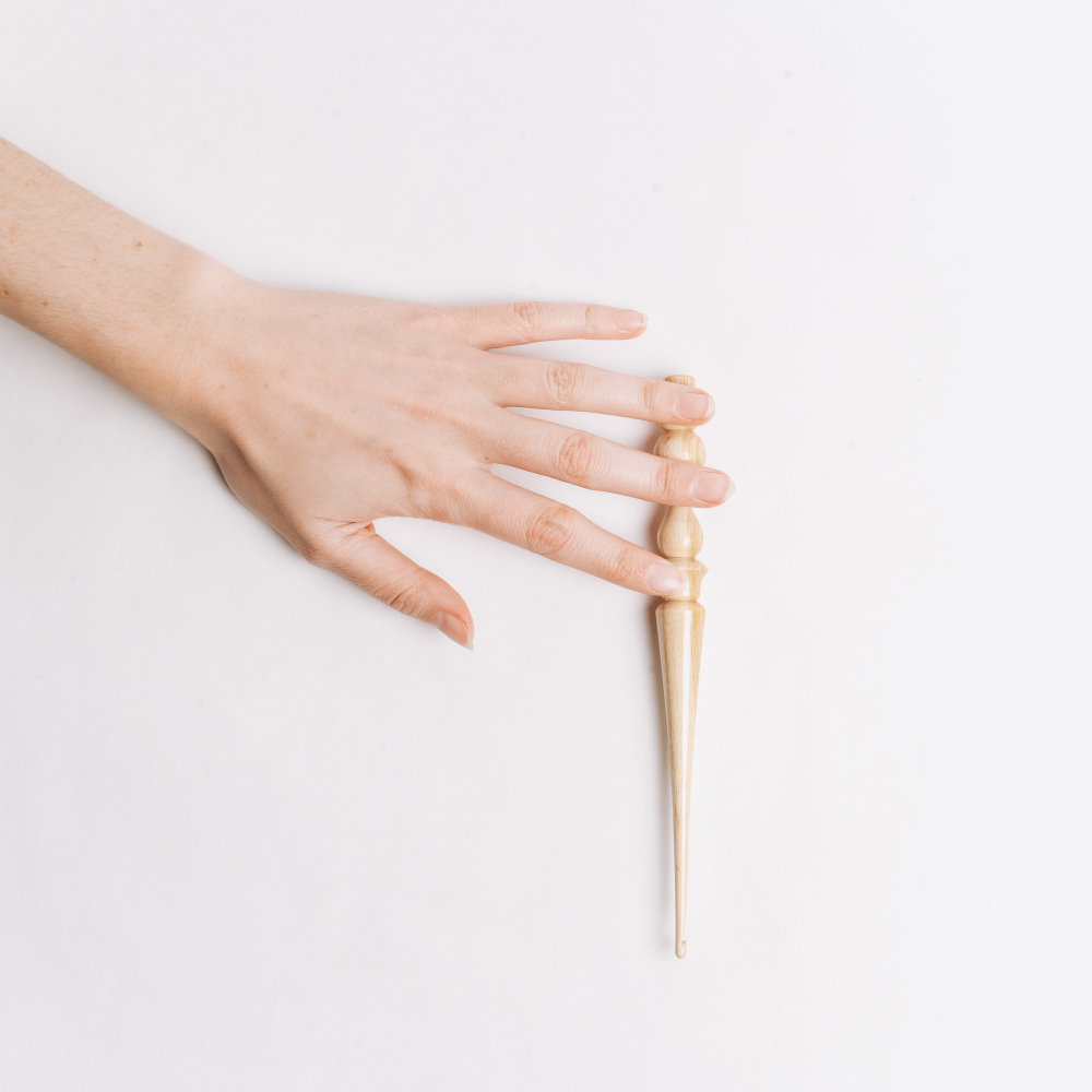 Деревянный крючок для вязания из древесины клена 4 мм. K310