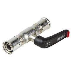 Кран шаровой HENCO из нерж. стали с ручкой, пресс-пресс, 26x26