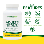 NaturesPlus, жевательные мультивитамины и минералы для взрослых, экзотические красные ягоды, 60 таблеток