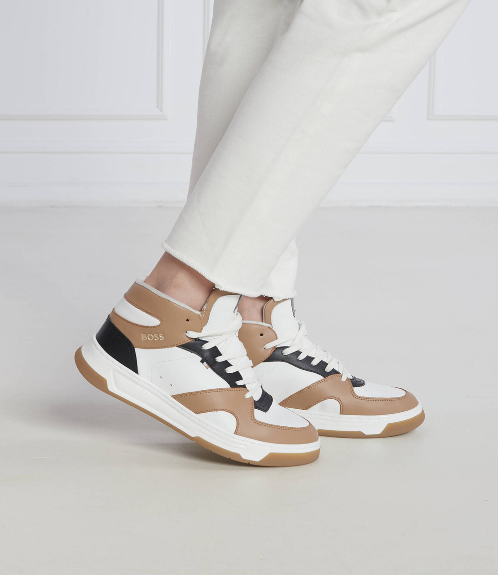 Кожаные кроссовки baltimore hito BOSS BLACK - белый(50486403)