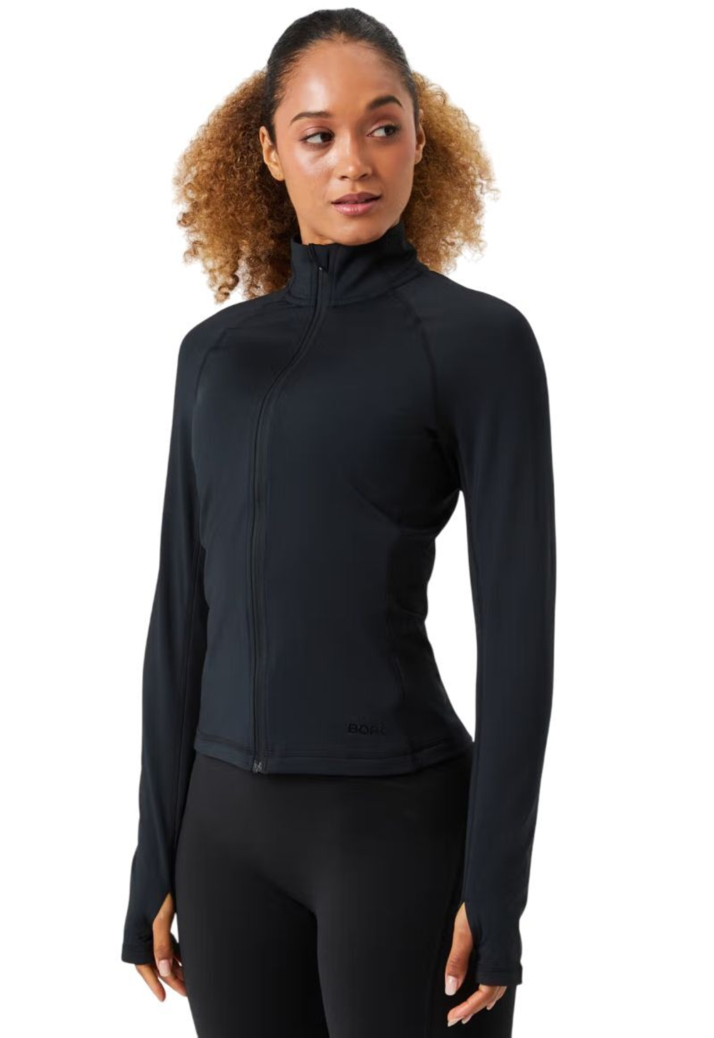 Женская теннисная куртка Bj_rn Borg Full Zip Midlayer - black beauty